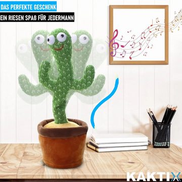 MAVURA Plüschfigur KAKTIX Kaktus Spielzeug Tanzender sprechender Kaktus lustiges, Plüschtier, spricht nach, Musik, Gesang & Aufnahme - Das Original!