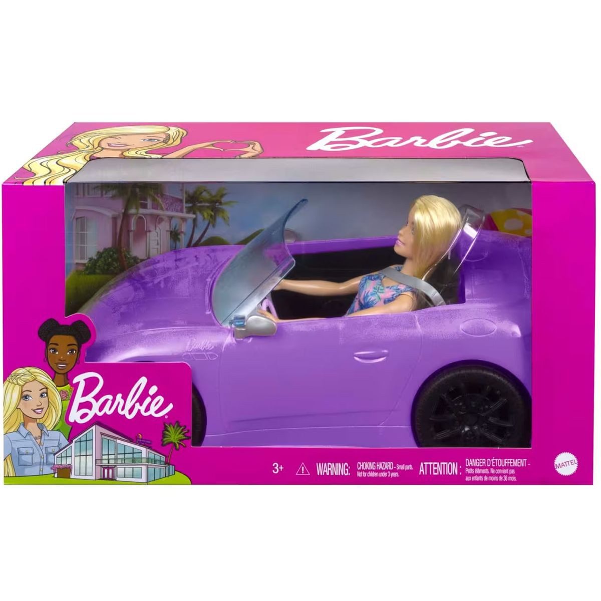 Mattel® Puppen Fahrzeug Mattel HBY29 - Barbie - Puppe mit Carbrio, lila
