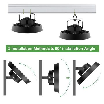 MODLICHT LED Arbeitsleuchte LED Hallenbeleuchtung UFO Highbay Hallenstrahler 150W 25500lm IP65, Kaltweiß, Werkstatt Industrielampe Hallenleuchte