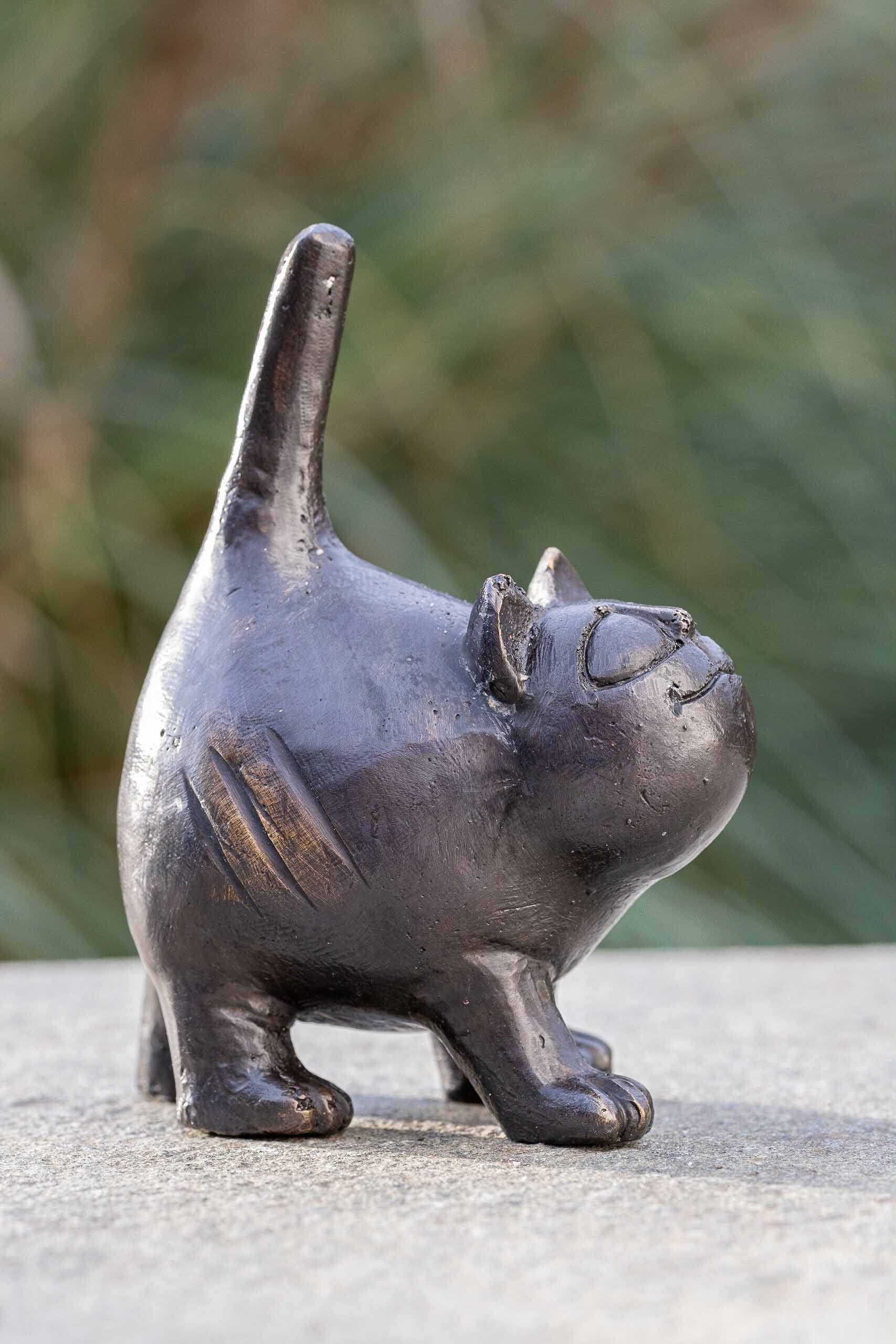 IDYL Dekofigur IDYL Bronze-Skulptur Katze, Bronze