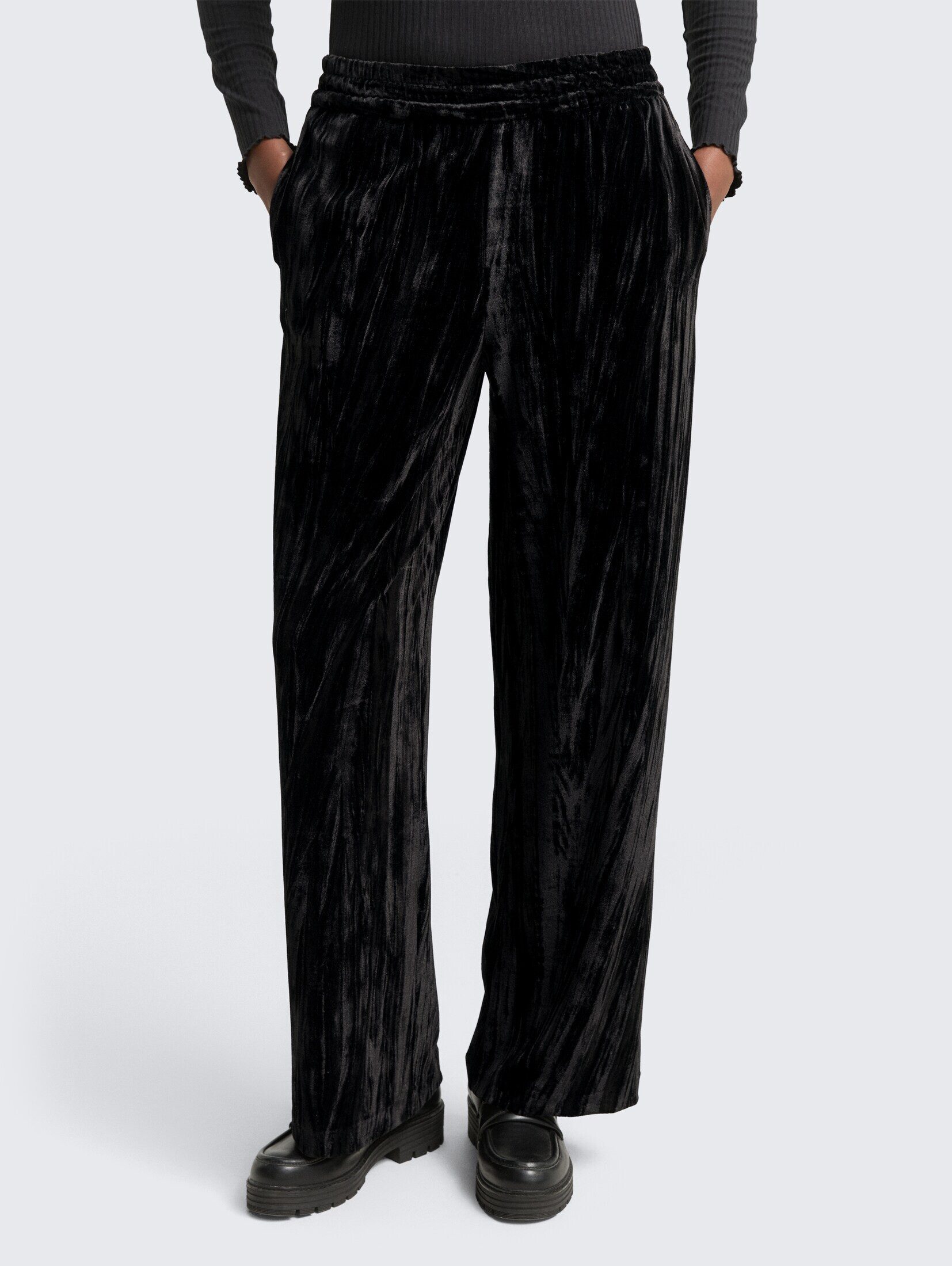 TOM TAILOR Denim Stoffhose Hosen & Chino Wide Leg Samthose