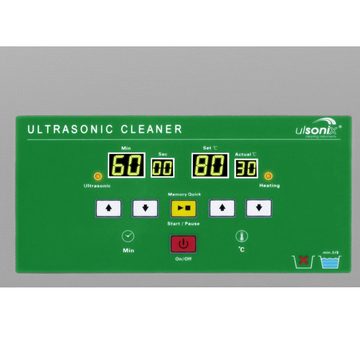Ulsonix Ultraschallreiniger Ultraschallreiniger Ultraschallreinigungsgerät Edelstahl Memory 480 W
