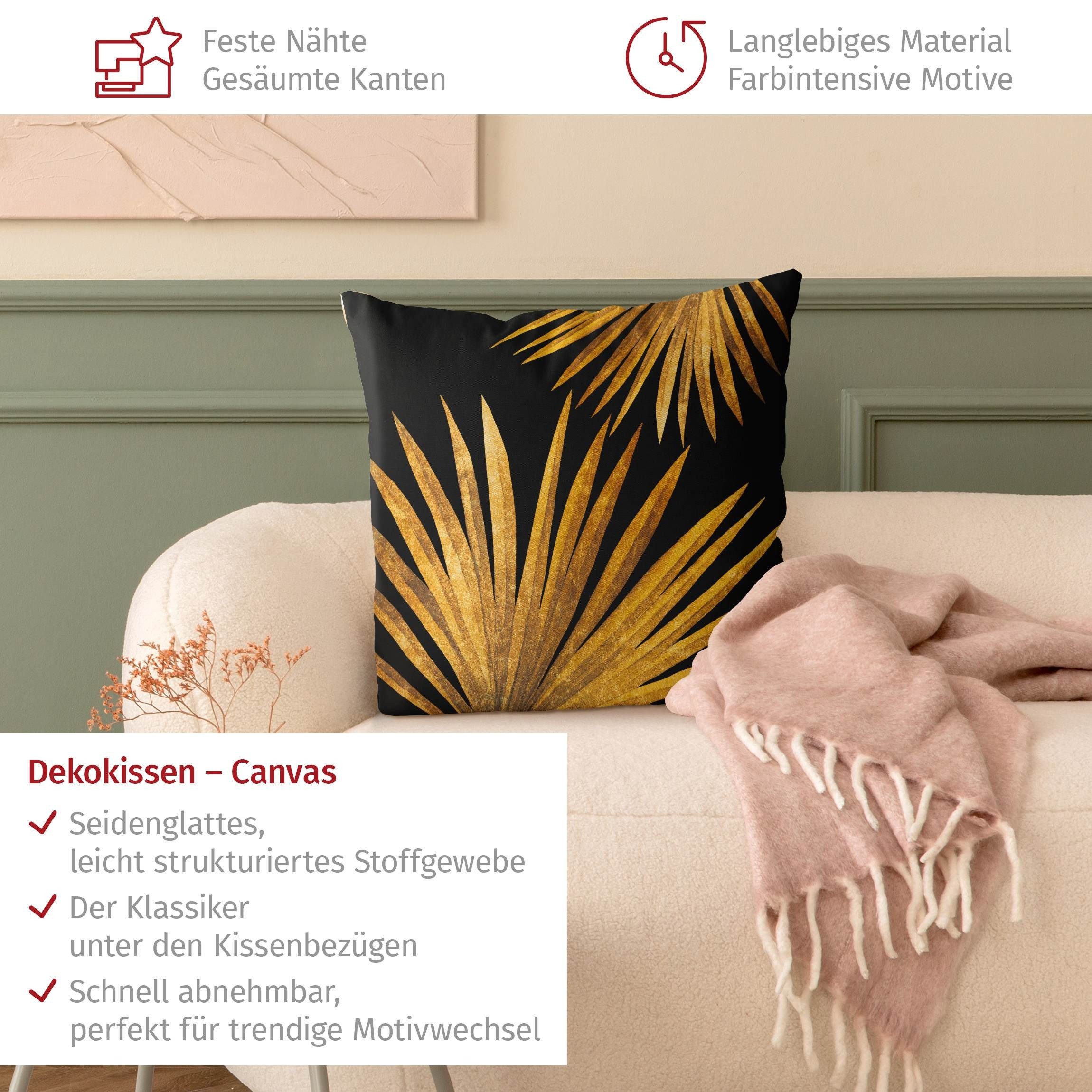 Bilderdepot24 Dekokissen drinnen Kissenhülle/ Sofakissen/ Zierkissen Kissenhülle gold mit Motiv, Bezug mit / ohne Füllung Zierkissen Outdoor Sofa Bett