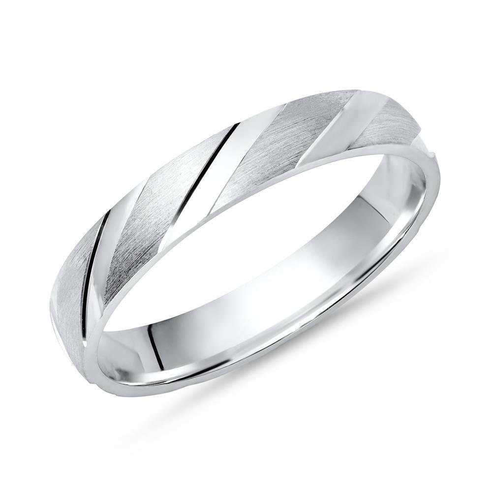 Unique Silberring Unique Silberring 925 Sterling Silber quermattiert 4mm breit R8509