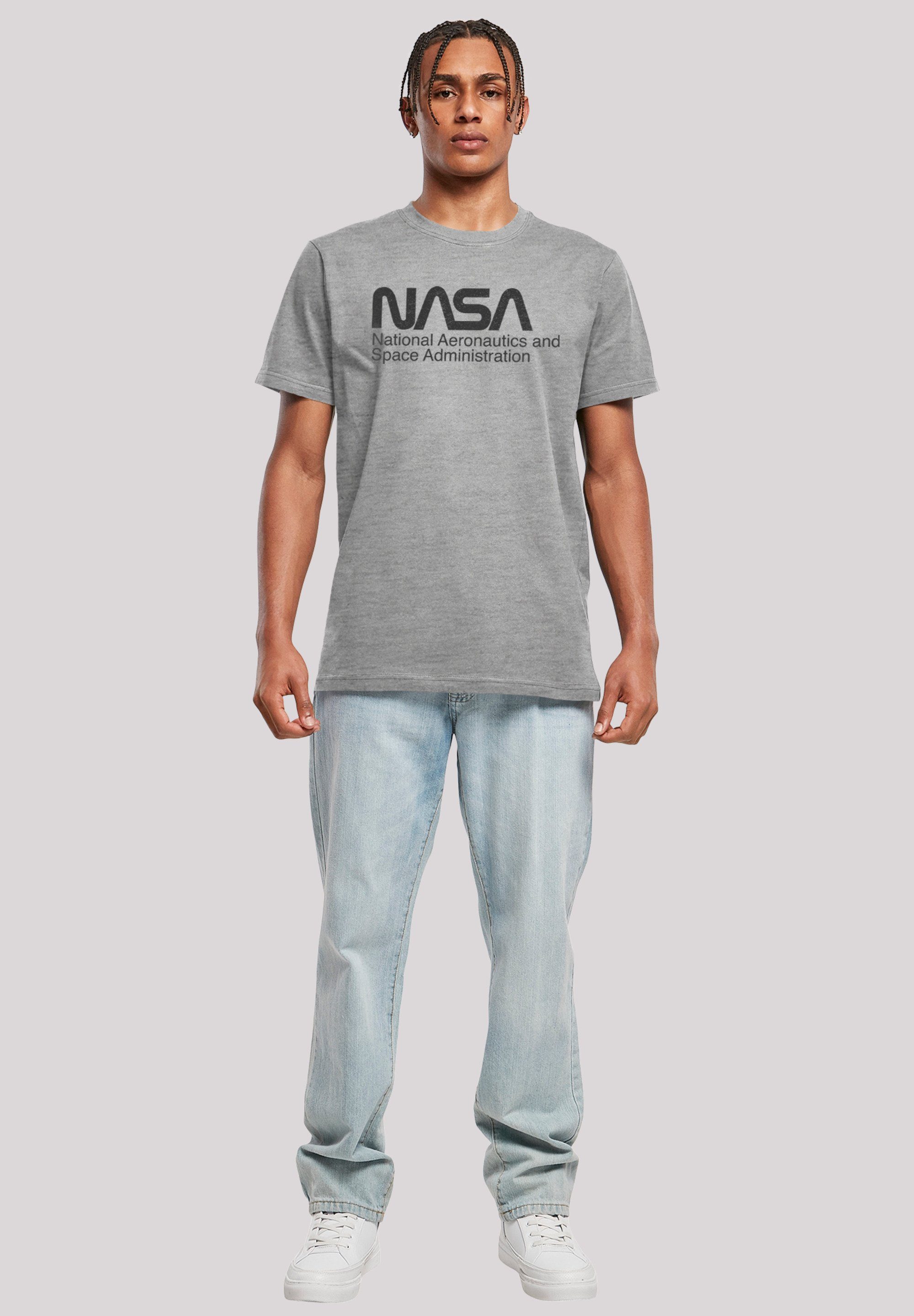 grey Print One F4NT4STIC NASA T-Shirt Logo Tone heather