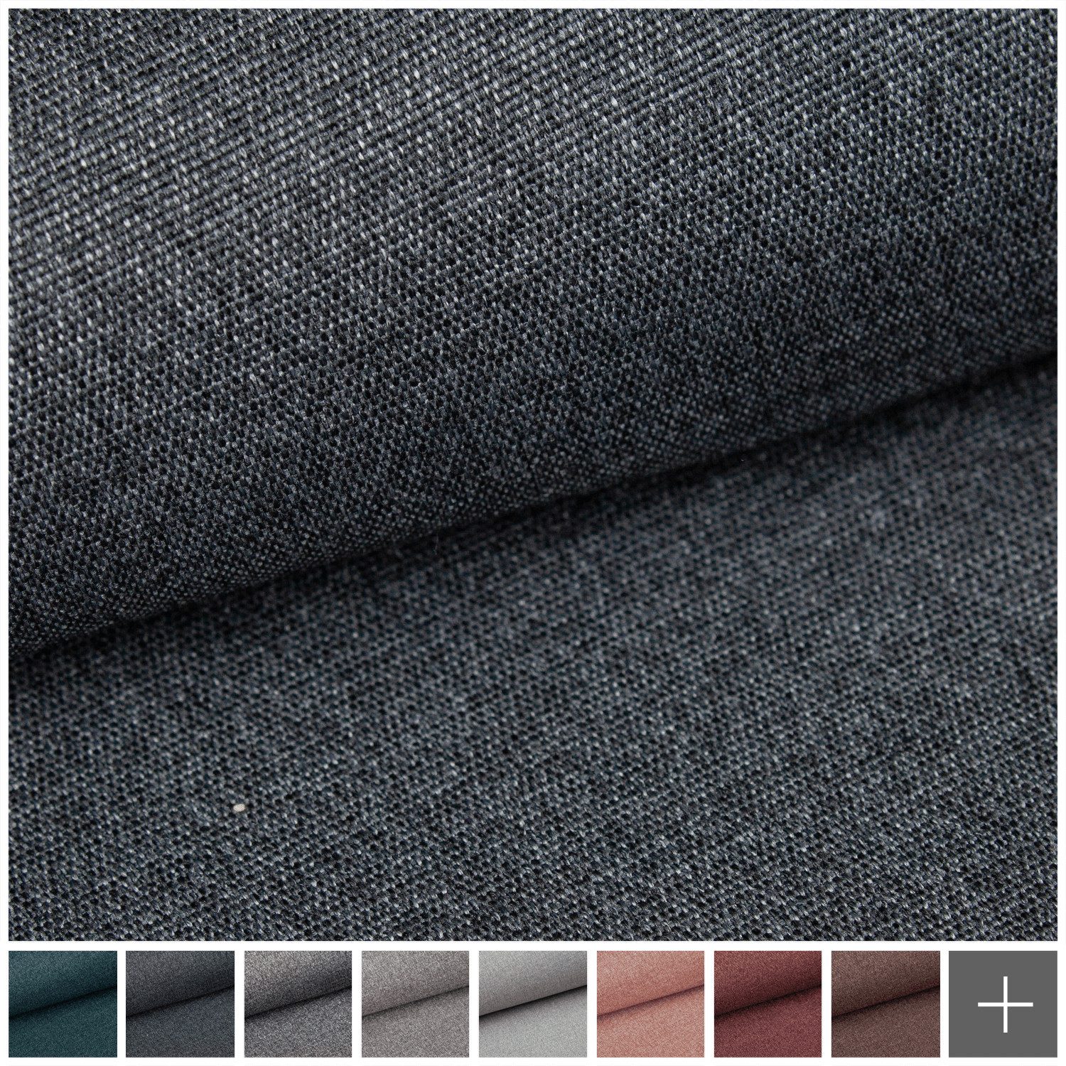 novely® Stoff JUKENAU - Melange Möbelstoff - Mediterraner Polsterstoff, Robust, Kuschelweich, Pflegeleicht, Meterware, 1lfm