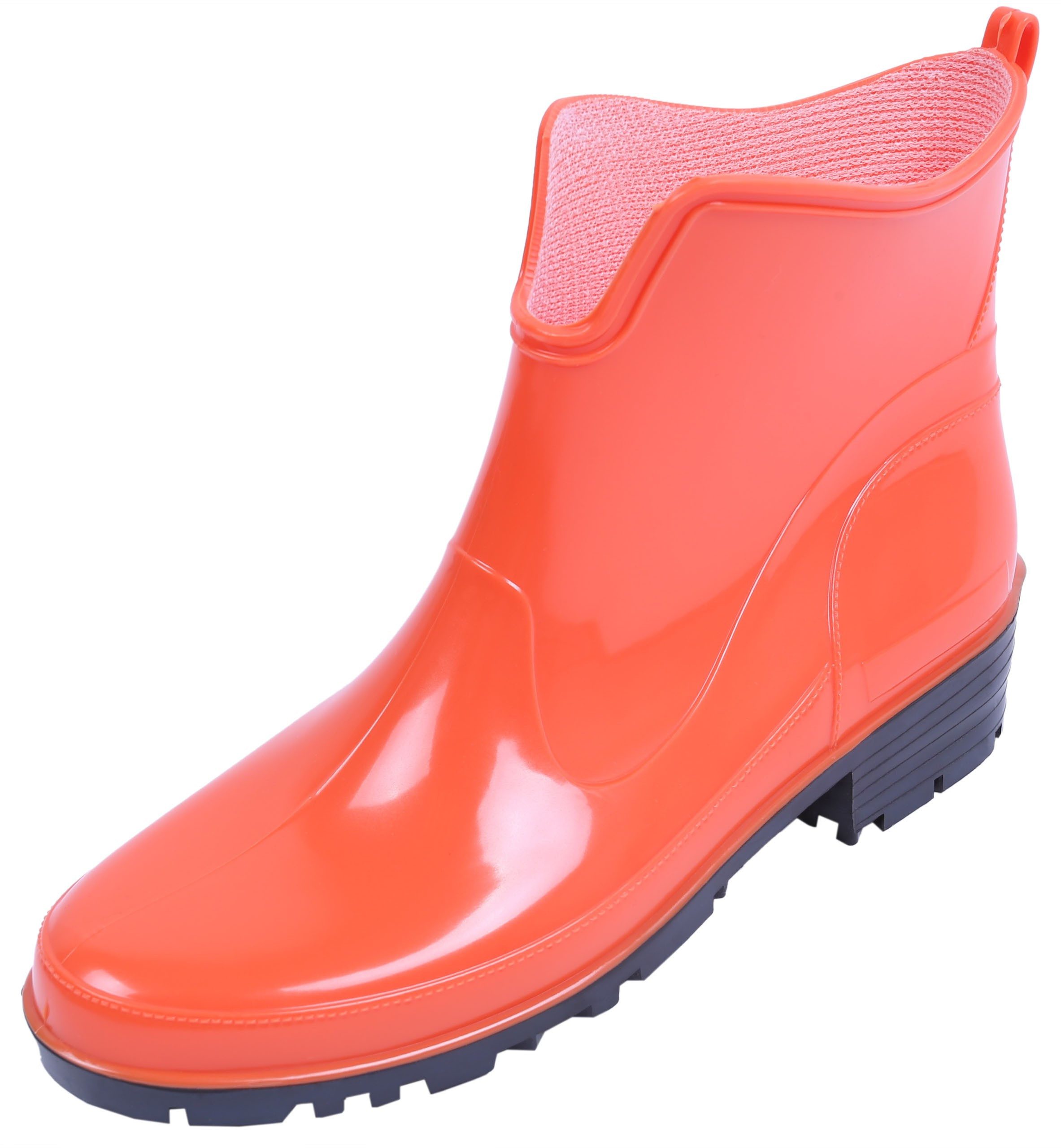 Sarcia.eu Orangefarbene kurze Gummistiefel Gartenstiefel, LEMIGO 36 EU Gummistiefel