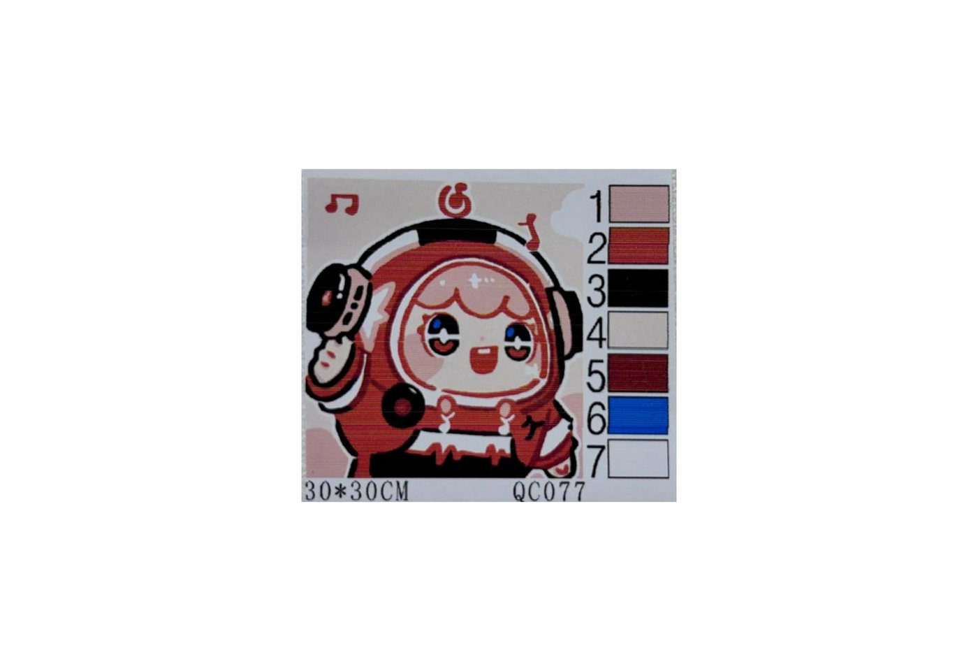 Thumbnail - LA CUTE Malen nach Zahlen Anime Malset – Kreatives Malen nach Zahlen mit Rahmen 30x30cm (Komplettes Malset: Kreatives Ma...