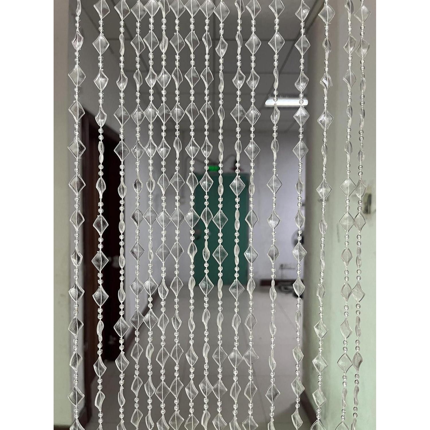 LuxusKollektion Perlenvorhang Türvorhang Ahornblatt Acryl transparent 100x195cm