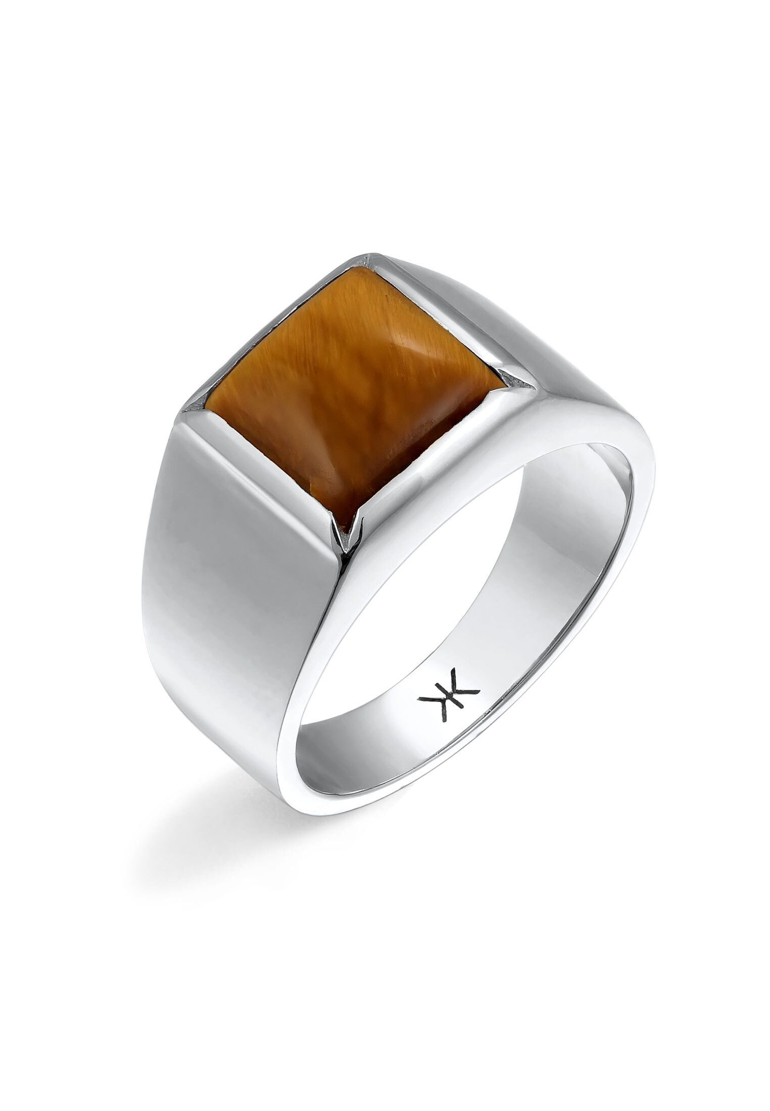 Kuzzoi Siegelring Siegelring Tigerauge Braun 925 Sterling Silber günstig online kaufen