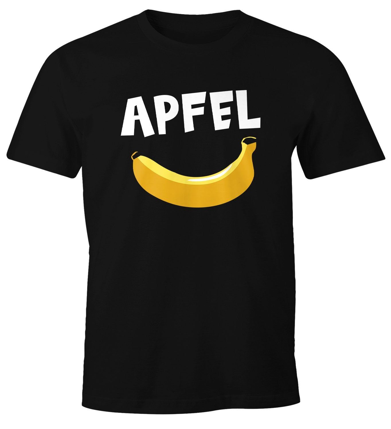 MoonWorks Print-Shirt Herren T-Shirt lustiger Aufdruck Apfel Banane Witz Sc günstig online kaufen