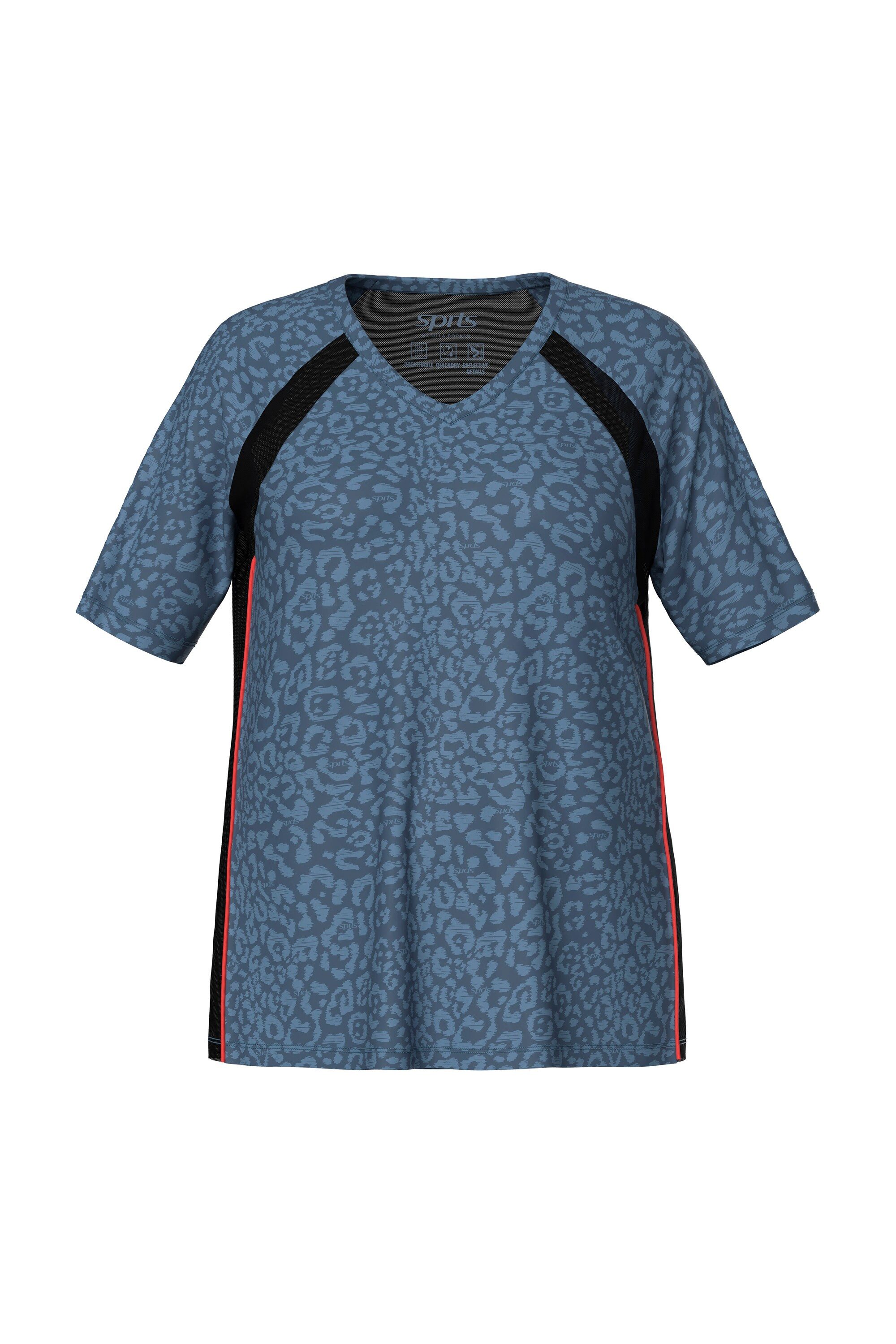 Ulla Popken T-Shirt Funktions-Shirt Classic V-Ausschnitt Halbarm
