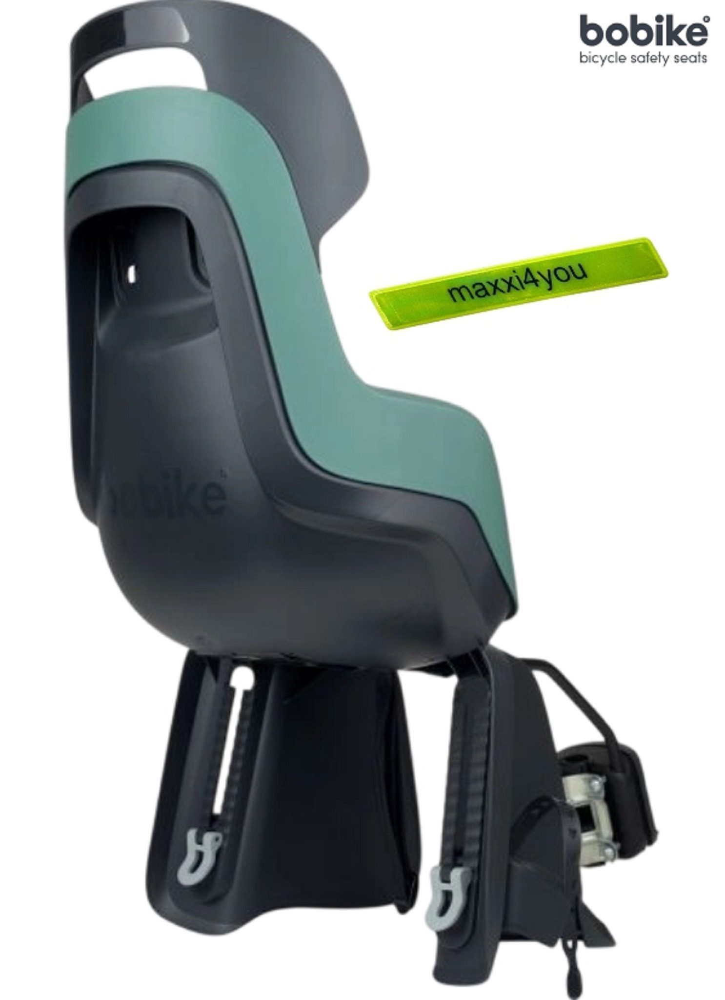 maxxi4you Fahrradkindersitz Bobike GO 1P Kinderfahrradsitz Peppermint inkl. maxxi4you Reflexband, ab: 9 Monate, bis: 6 Jahre