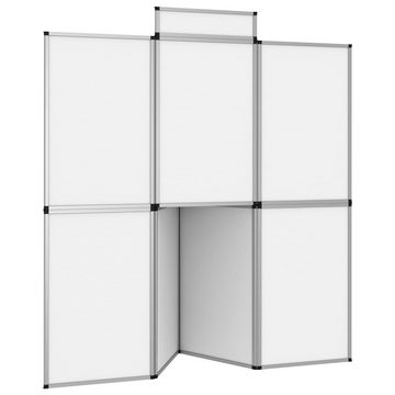 Deco-Panel vidaXL Promotionswand 7-Paneel mit Tischen Messestand Faltdisplay Schwarz/Weiß