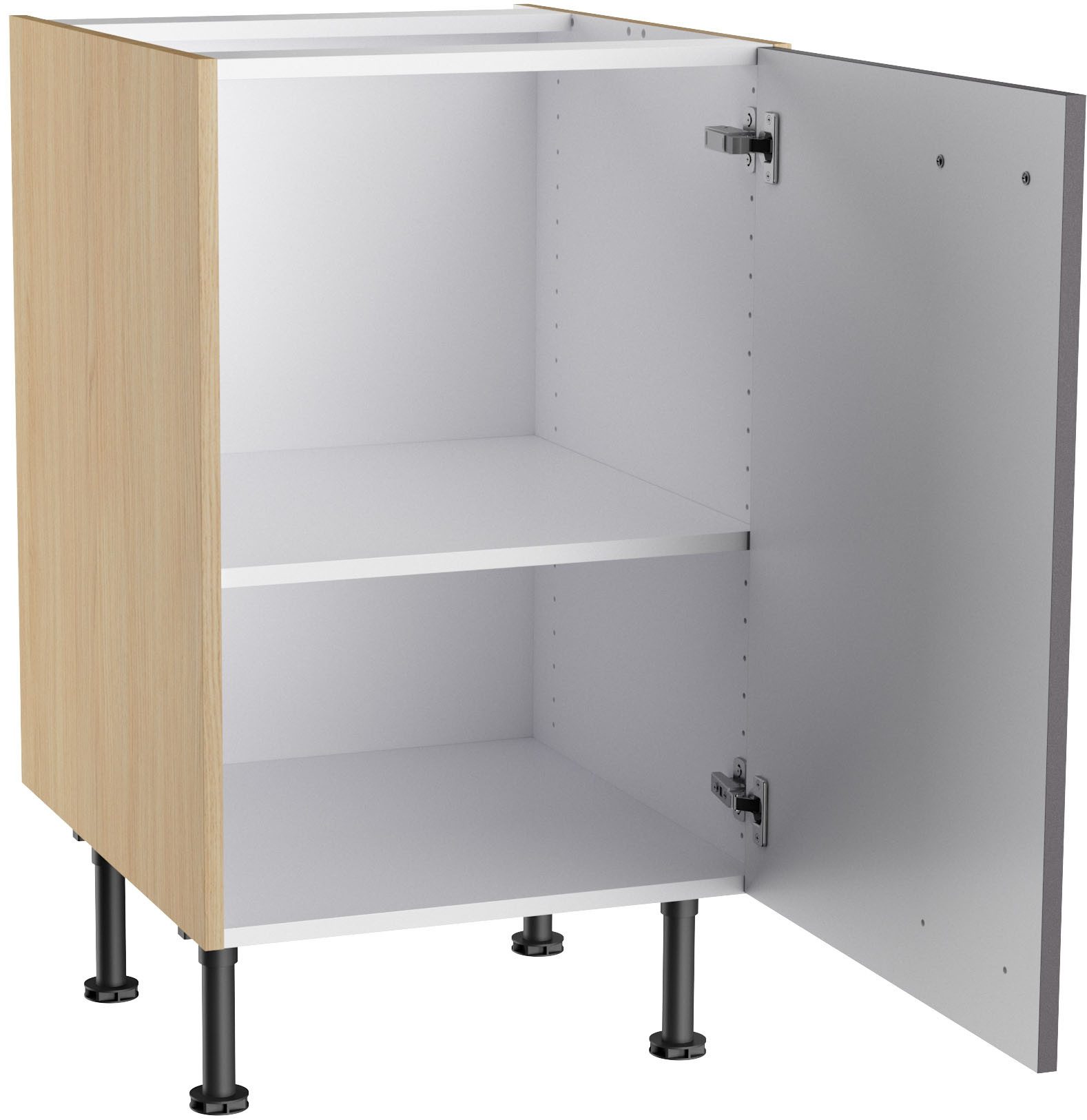 KOCHSTATION Unterschrank KS-Lucy Breite 50 cm, mit 1 Tür, 1 Einlegeboden, Soft-Close, verstellbare Füße