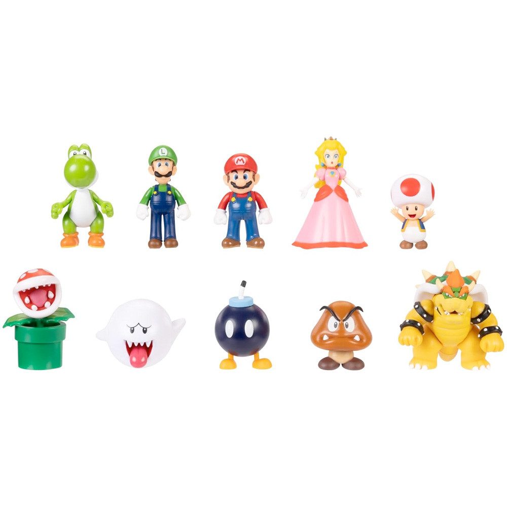 Super Mario Actionfigur Nintendo Super Mario Figuren 10er Set Freunde und Feinde, 6,5 cm – Bild 5 von 5