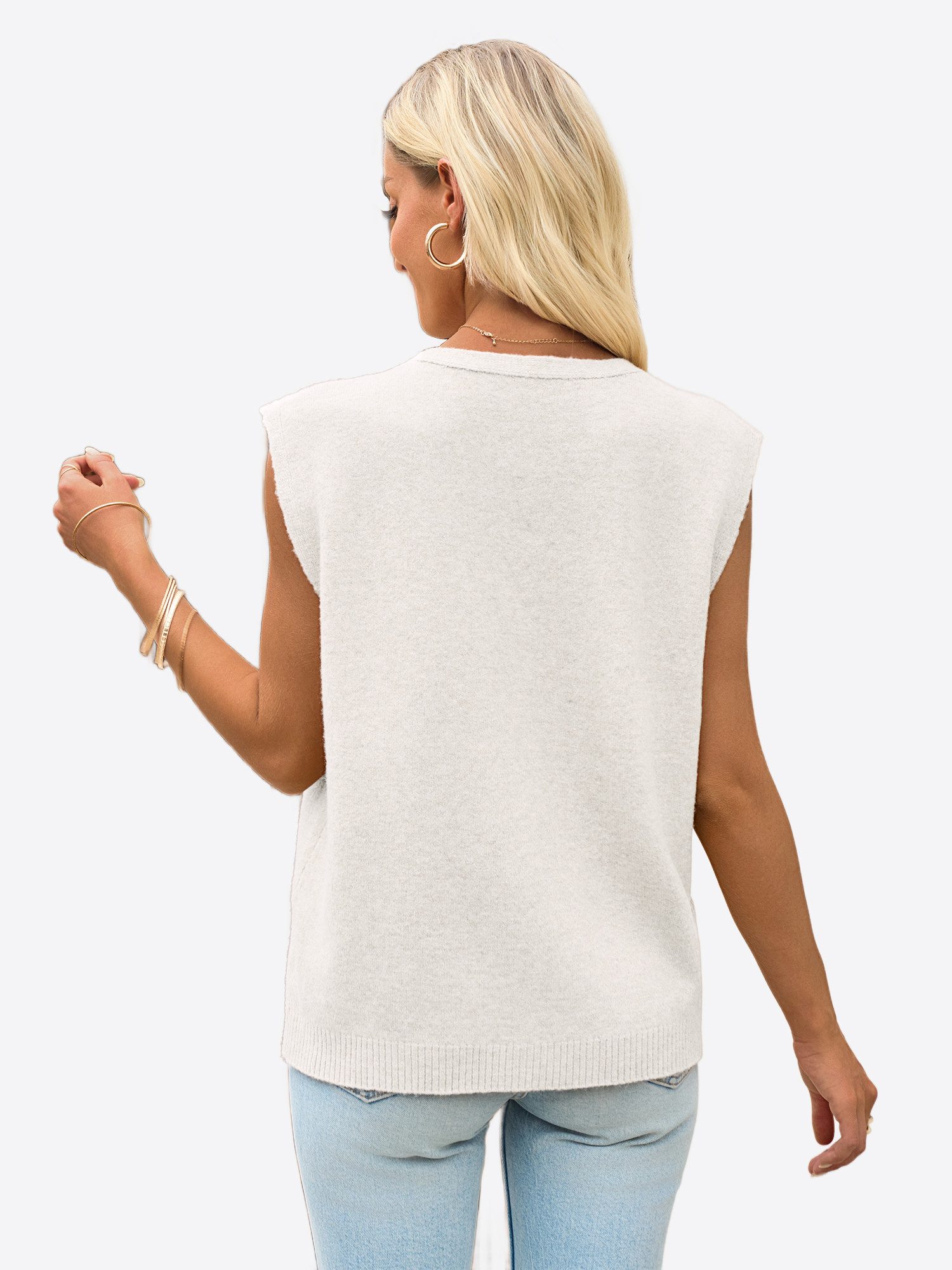 Imily Bela Strickjacke Damen Strickweste mit V-Ausschnitt (Packung, 1-tlg., günstig online kaufen