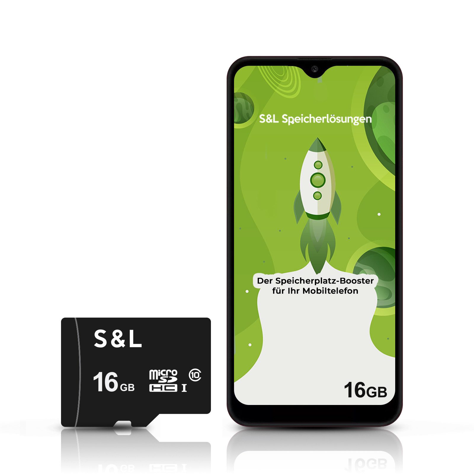 Tec-Expert microSD Karte S&L für Xiaomi Poco C31 Speicherkarte (16 GB, Class 10, microSDHC)