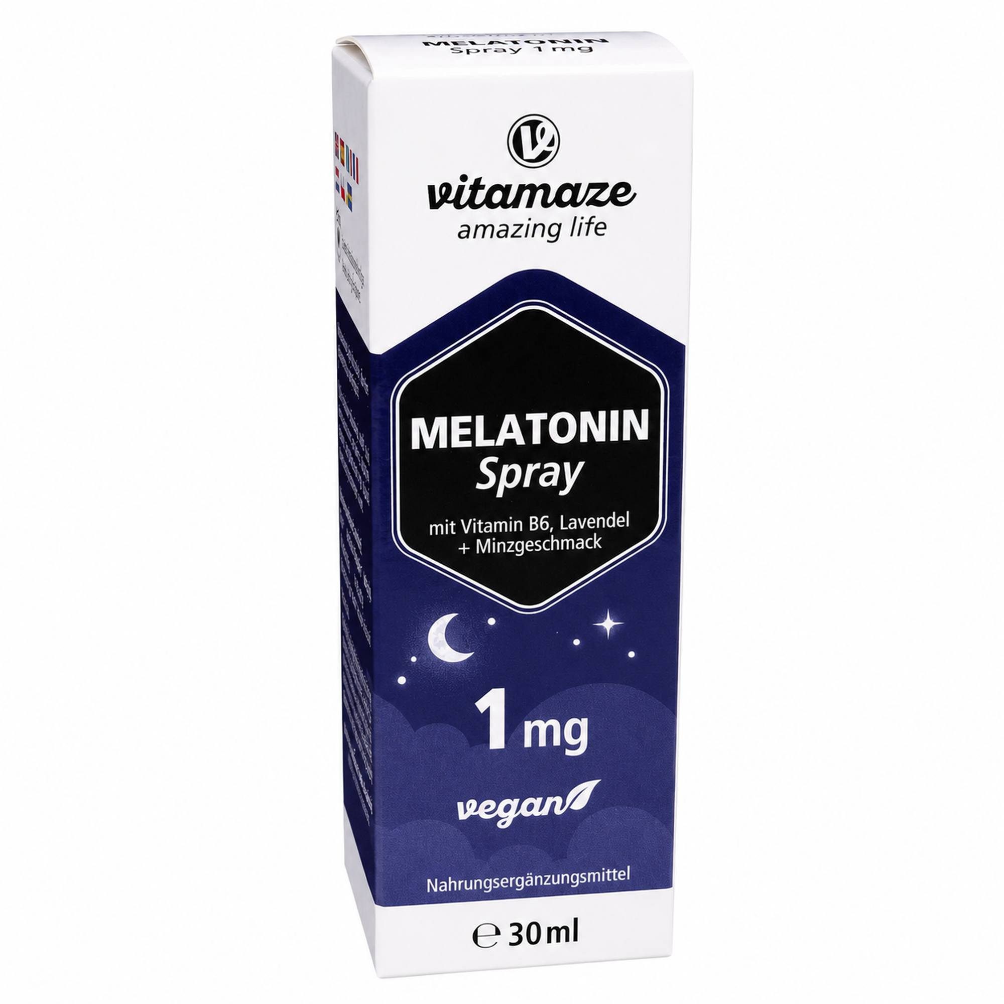 Vitamaze MELATONIN 1 mg hochdosiert vegan Spray Spray