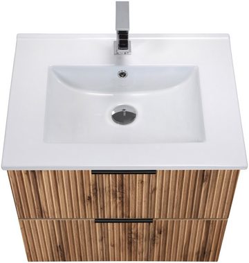 HELD MÖBEL Waschtisch Trento in verschiedenen Ausführungen inkl. Waschbecken, Badmöbel in Breite 60 cm, Badschrank Waschplatz mit 2 Schubladen