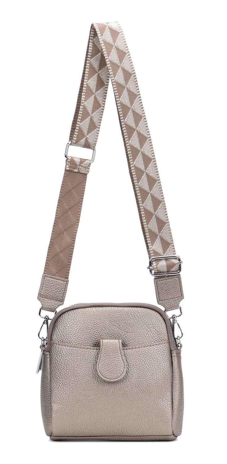 Schultertasche Damen Tasche Minibag Umhängetasche Geldbörse Handytasche Crossover