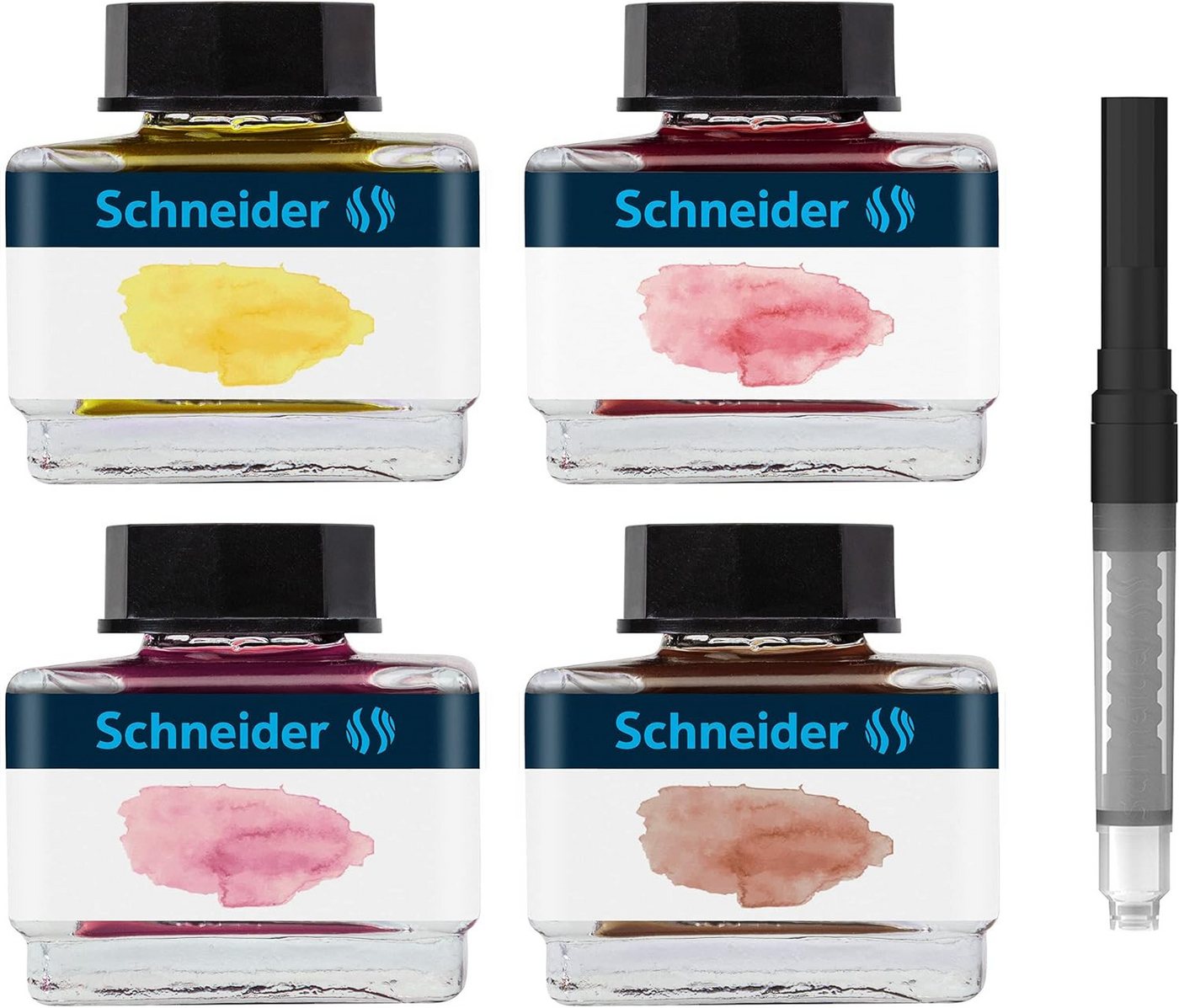 Thumbnail - Schneider Füllhalter Pastell Tinte Geschenkset, für Füller 4 Farben à 15ml incl. Konverter