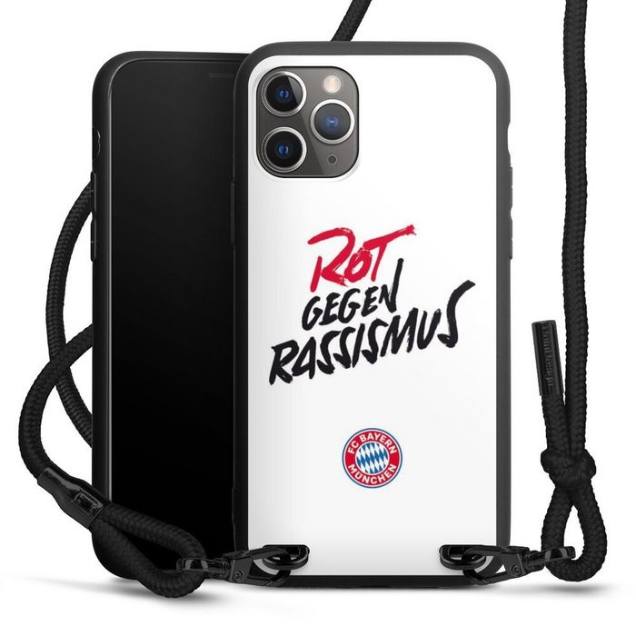 DeinDesign Handyhülle FC Bayern München FCB Rot gegen Rassismus FCB Rot gegen Rassismus Apple iPhone 11 Pro Premium Handykette Hülle mit Band Cover mit Kette