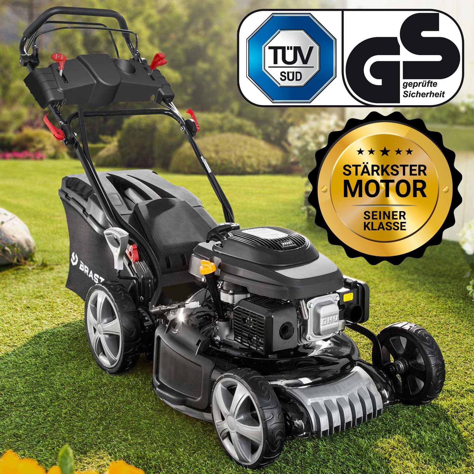 BRAST Benzinrasenmäher mit Antrieb, 5,2kW(7PS), TÜV günstig online kaufen