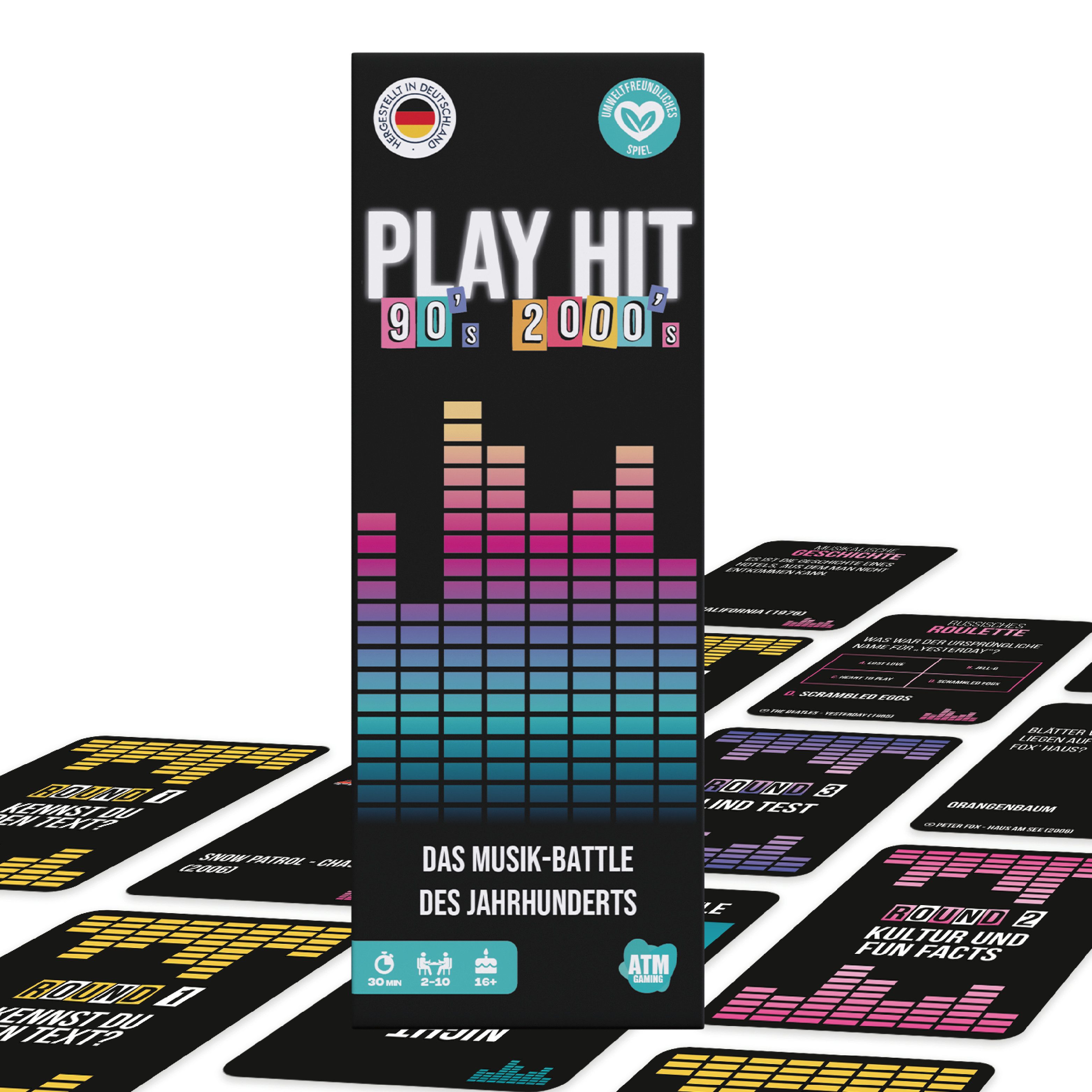ATM GAMING Spiel PlayHit - Das Musik-Battle des Jahrhunderts - Musik-Party-Spiel, Partyspiel, Kartenspiel, Reisespiel, Gesellschaftsspiel