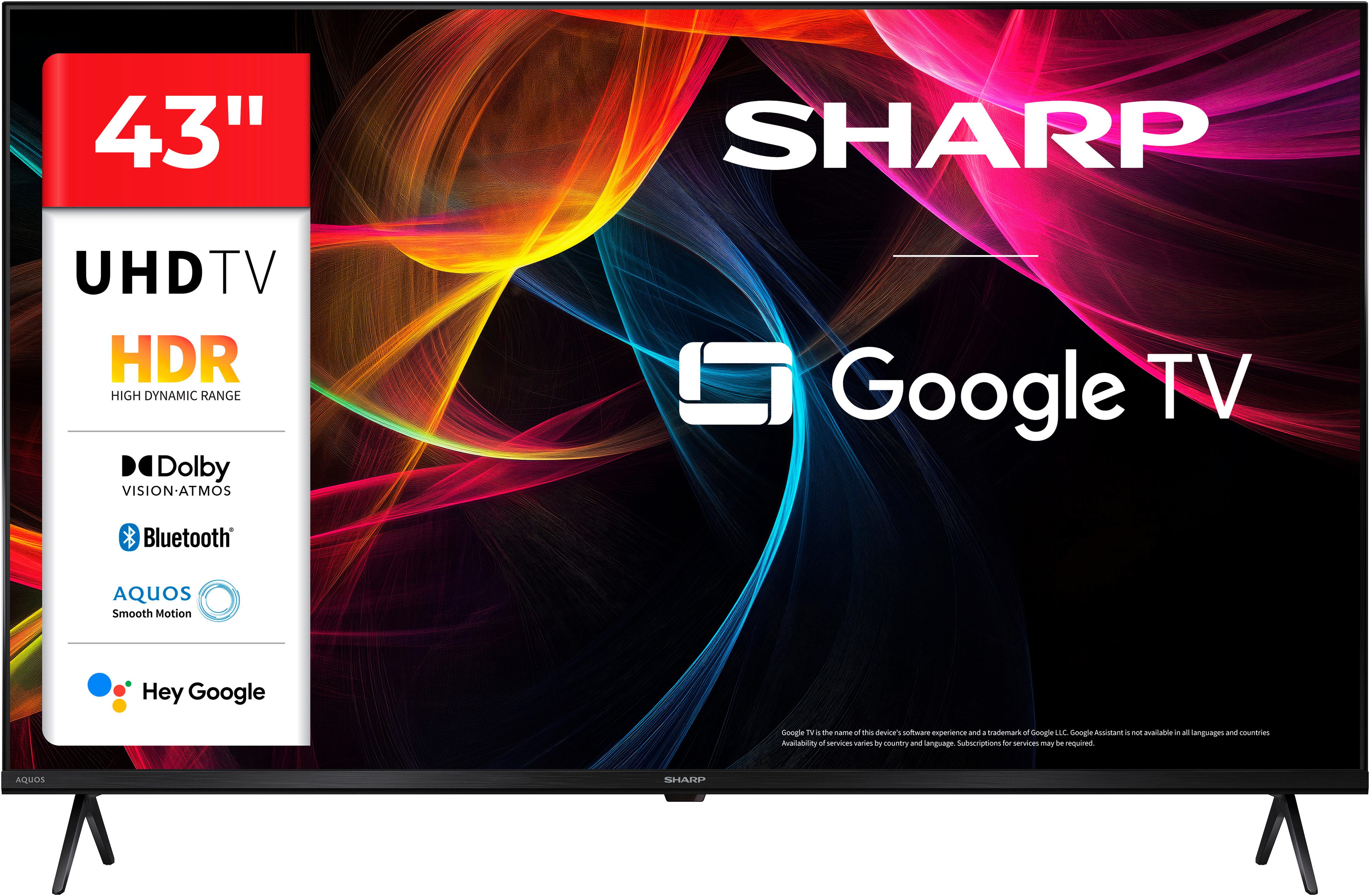 Sharp 4T-C43HLx LED-Fernseher (108 cm/43 Zoll, 4K Ultra HD, Google TV, Smart-TV)