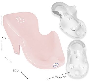 Tega-Baby Babybadewanne 2 Teile SET Duck Rosa - Badeset Babybadesitz Wanne 84 cm, (Made in Europe, 2-tlg), = BABYBADEWANNE + BADESITZ