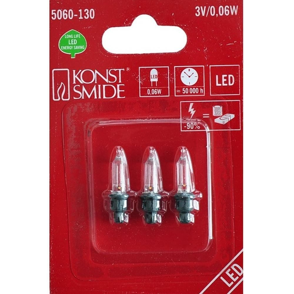 KONSTSMIDE Lichterkette 5060-130 LED Ersatzbirnen für Außen 40-200er warmweiß 3V 0,06W