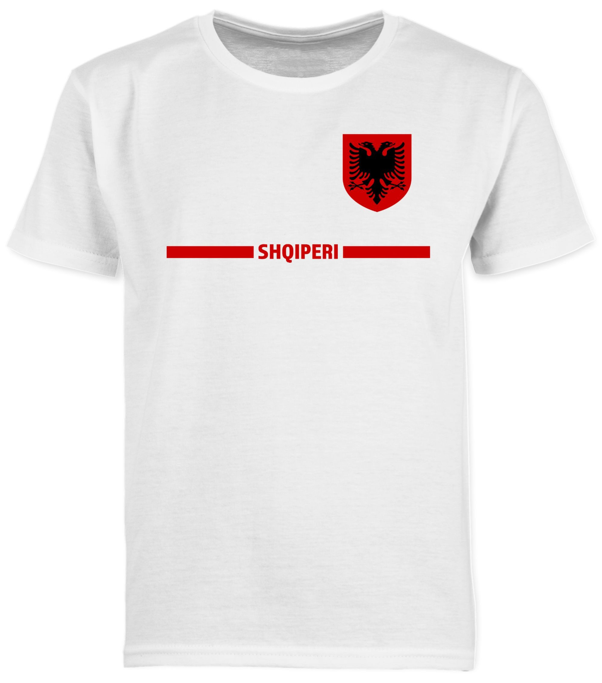 Shirtracer T-Shirt Albanien Trikot Wappen, Shqipëri mit Stolz, Albanisches Fan-Motiv (1-tlg) 2026 Fussball WM Fanartikel