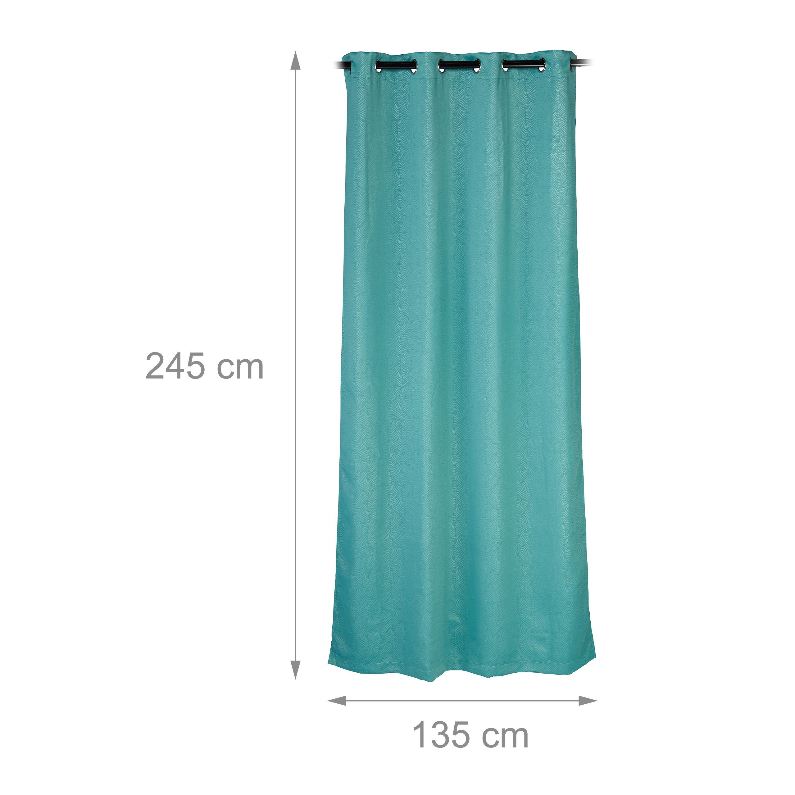 Vorhang 135 x relaxdays mit Vorhang Muster x 245 cm, 6