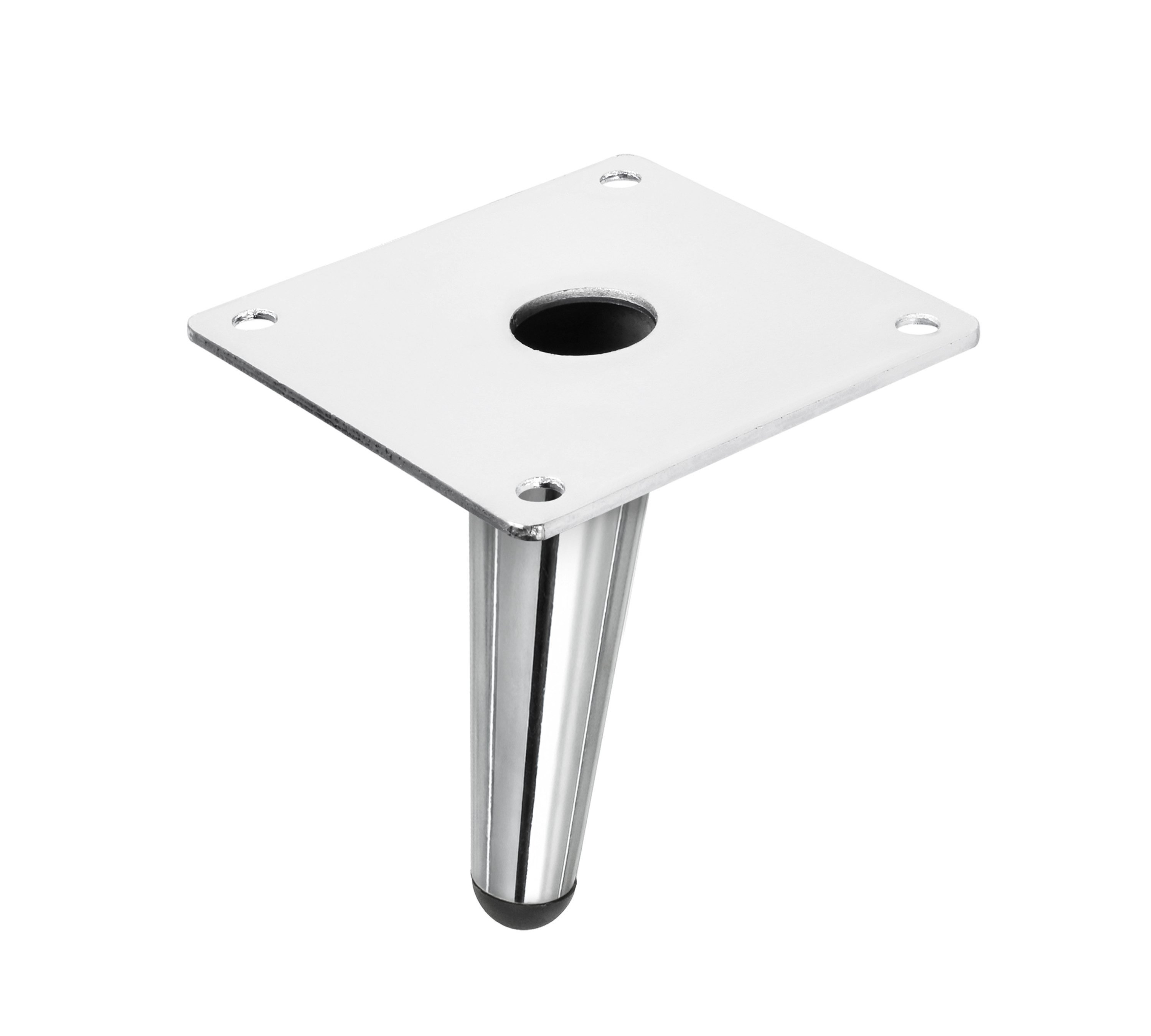 Prima-Online Tischbein 4x Schräg Möbelfüße Chrome Konisch Möbelbeine Metall 10-23 cm – Bild 3 von 5