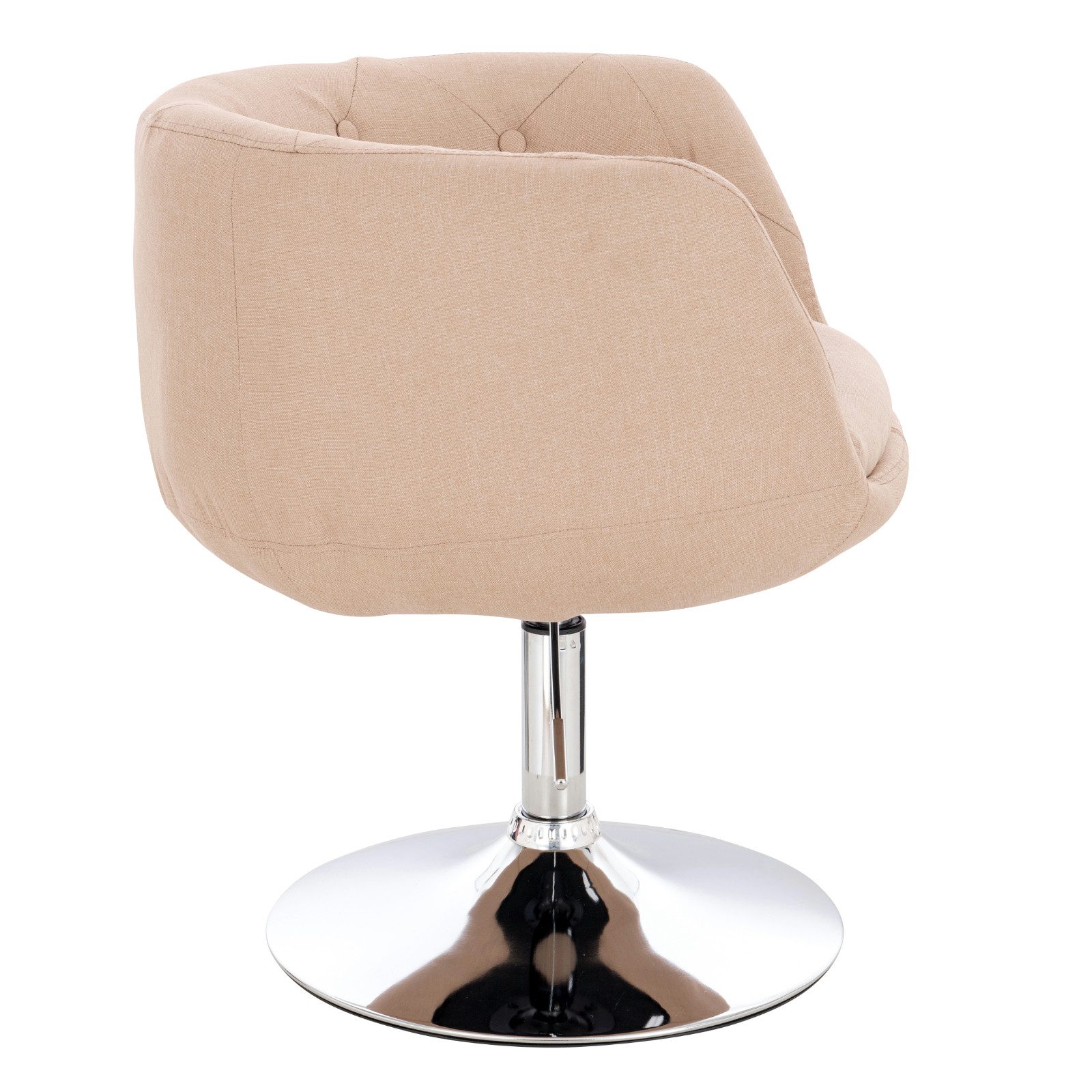 SVITA Cocktailsessel PANAMA (1-St., Drehsessel), 360° drehbar, verchromtes Gestell, gepolstert, höhenverstellbar