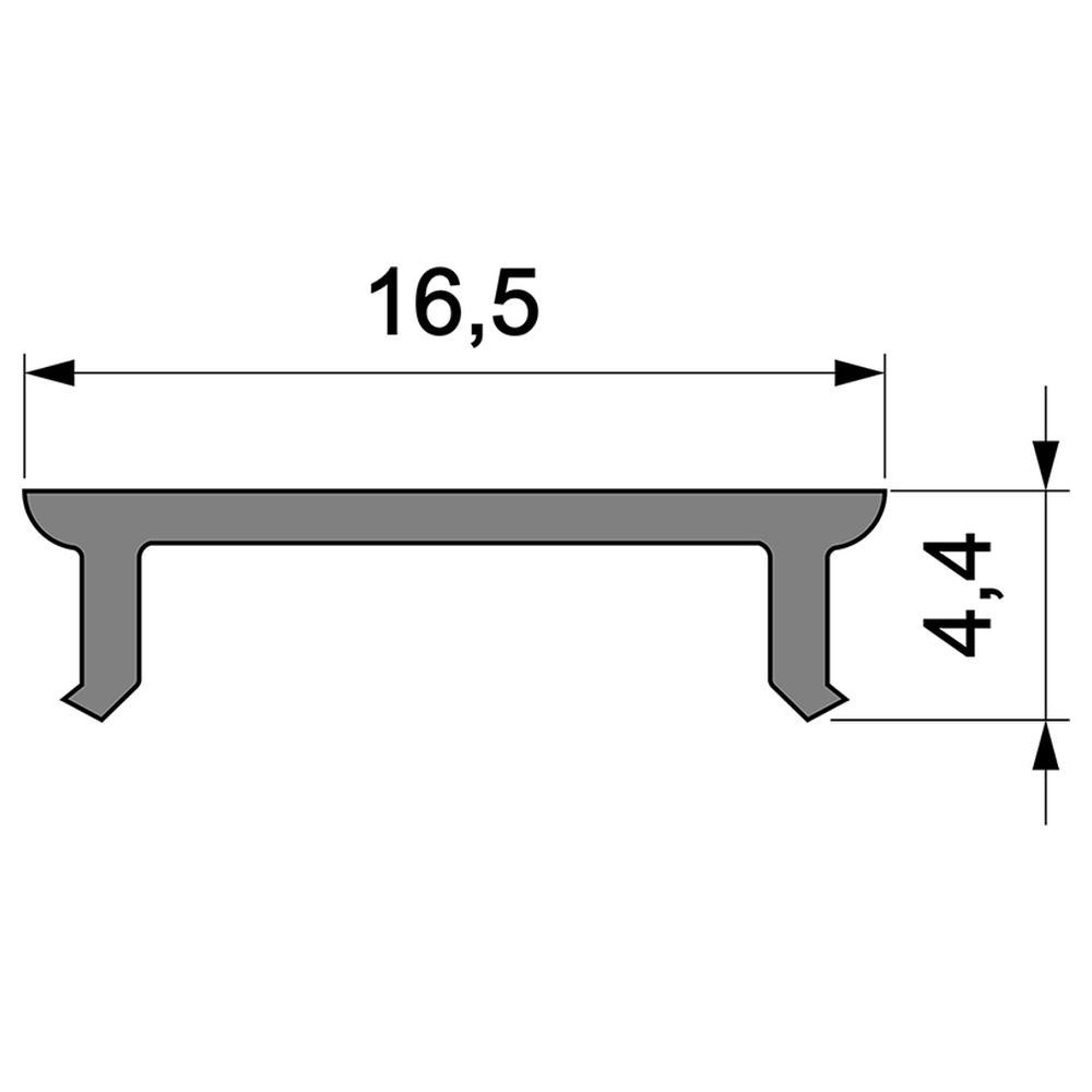 Abdeckung LED P-01-12, matt, Streifen Deko-Light Profilelemente Deko-Light 75% 2000mm, Transmission, LED-Stripe-Profil Plan 1-flammig,