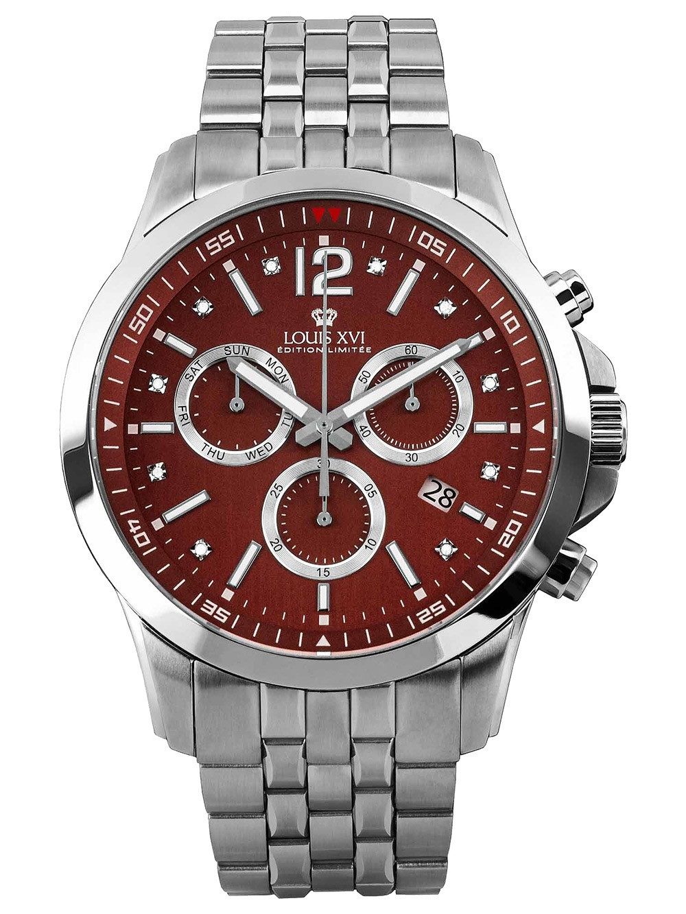 LOUIS XVI Quarzuhr Louis XVI LXVI3522 Herrenuhr Athos le Grand 2.0 Diamond 48mm 10ATM Louis XVI LXVI3522 Herrenuhr Athos le Grand 2.0 Diamond 48mm 10ATM