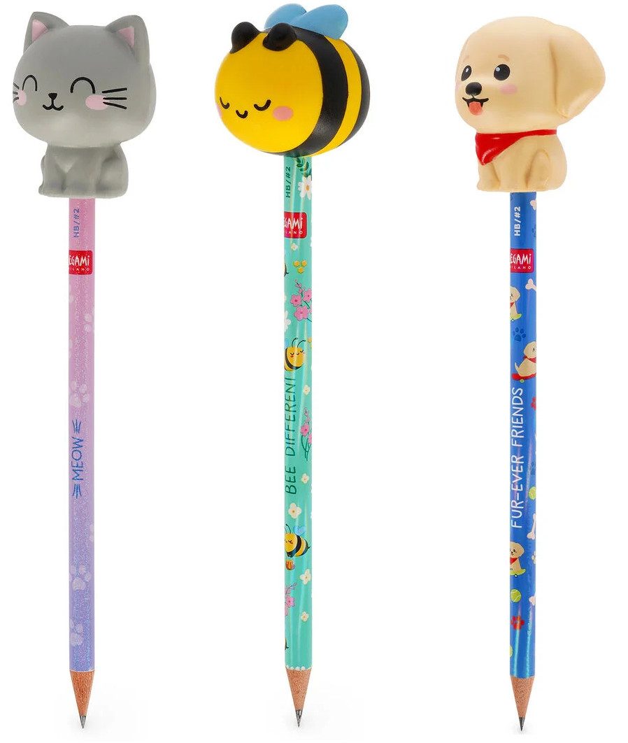 Legami Bleistift Squeezies Anti-Stress 3er Set, (3-tlg)