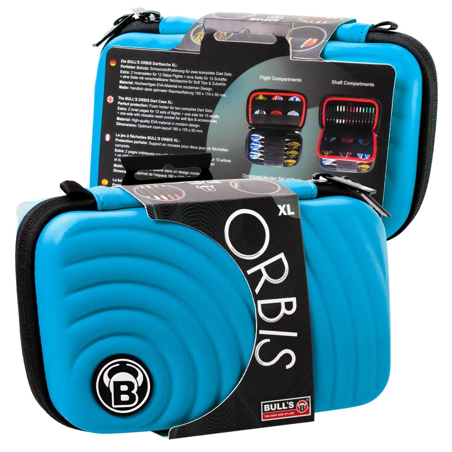 BULL'S Dartpfeil ORBIS XL Dartcase Hellblau