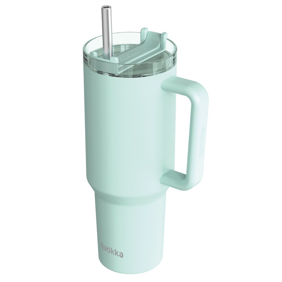 Quokkabottle Trinkflasche - Isolierte Edelstahl-Trinkflasche mit Griff und Strohhalm, doppelwandig und ergonomisch