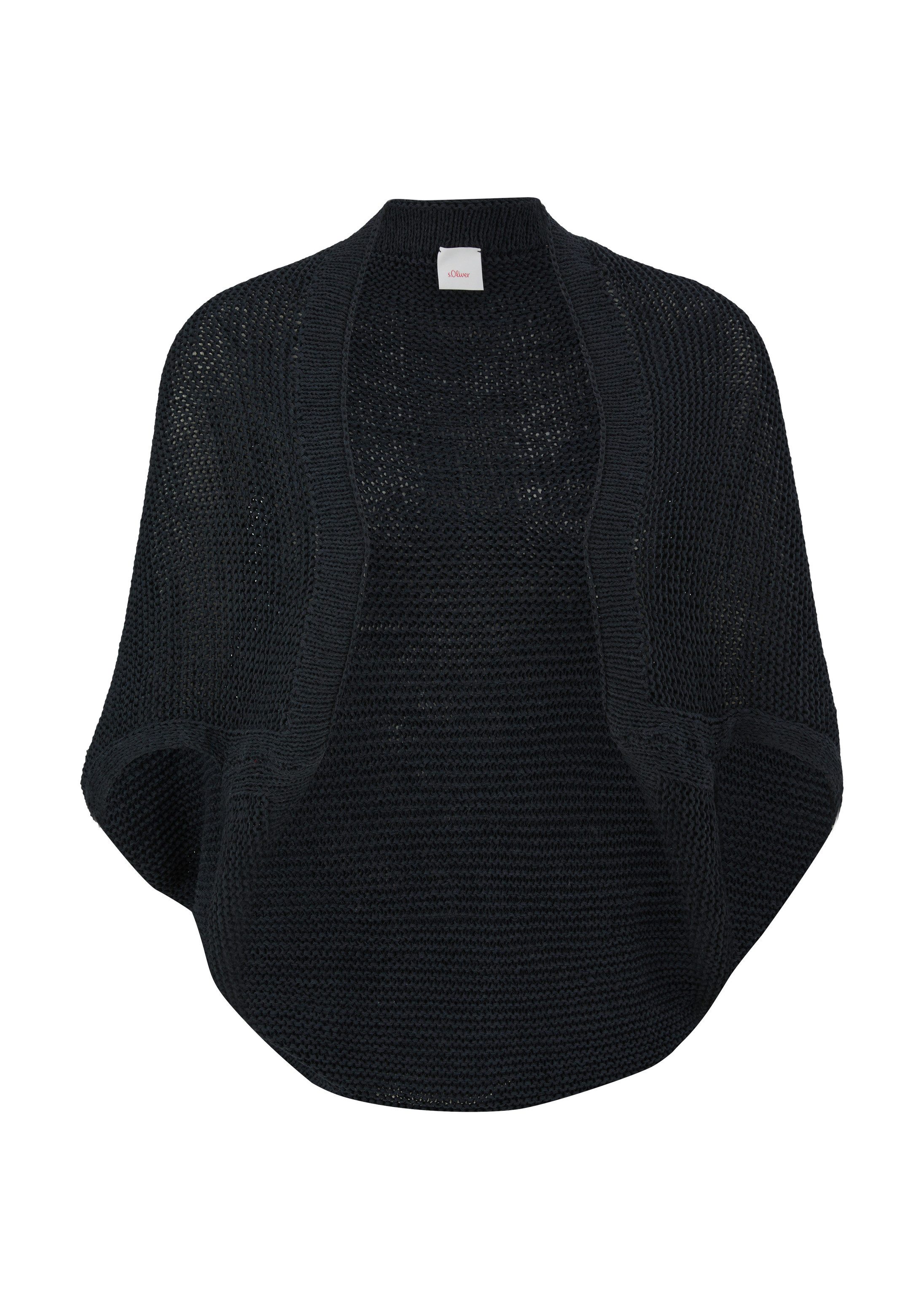 s.Oliver Cardigan Strickjacke Strickponcho aus Baumwollmix