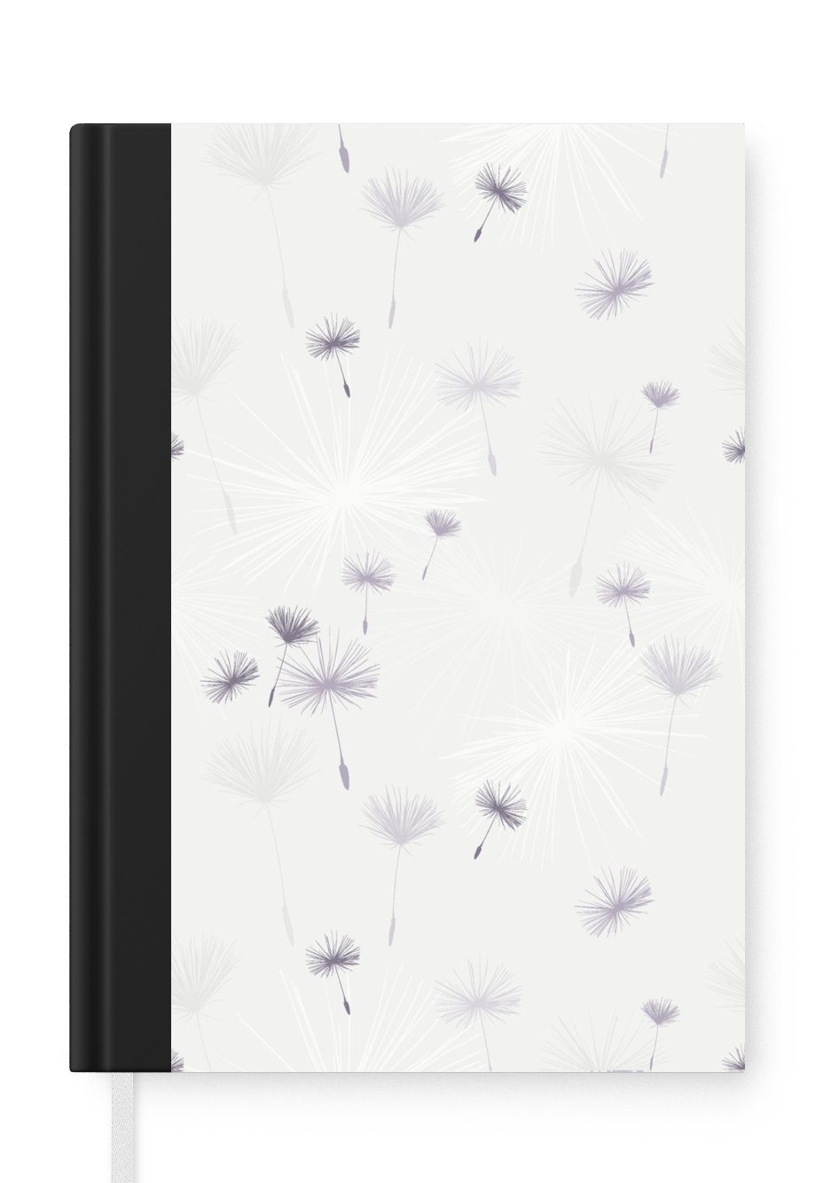 Blumen, Tagebuch, Pusteblume Journal, - Design MuchoWow Seiten, Haushaltsbuch A5, - 98 Notizheft, Merkzettel, Notizbuch