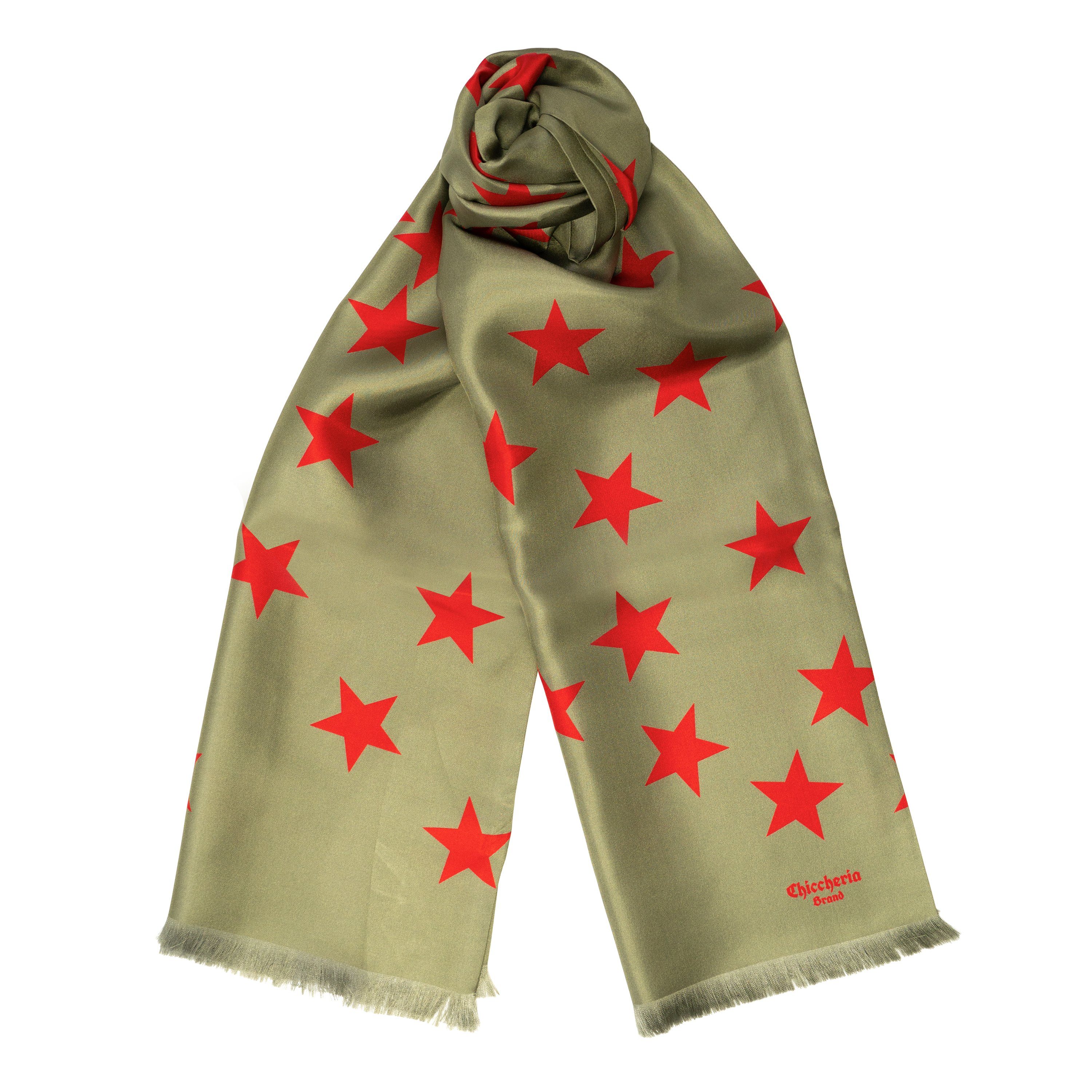 Chiccheria Brand Seidenschal STARS, Made in Italy