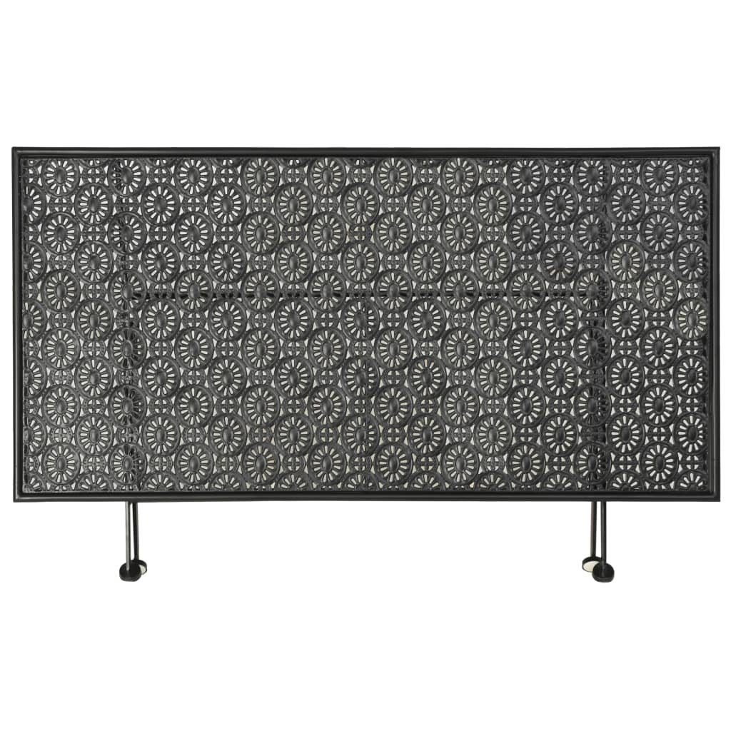 furnicato Couchtisch Vintage-Stil Klappbar Schwarz 100x50x45 Metall cm