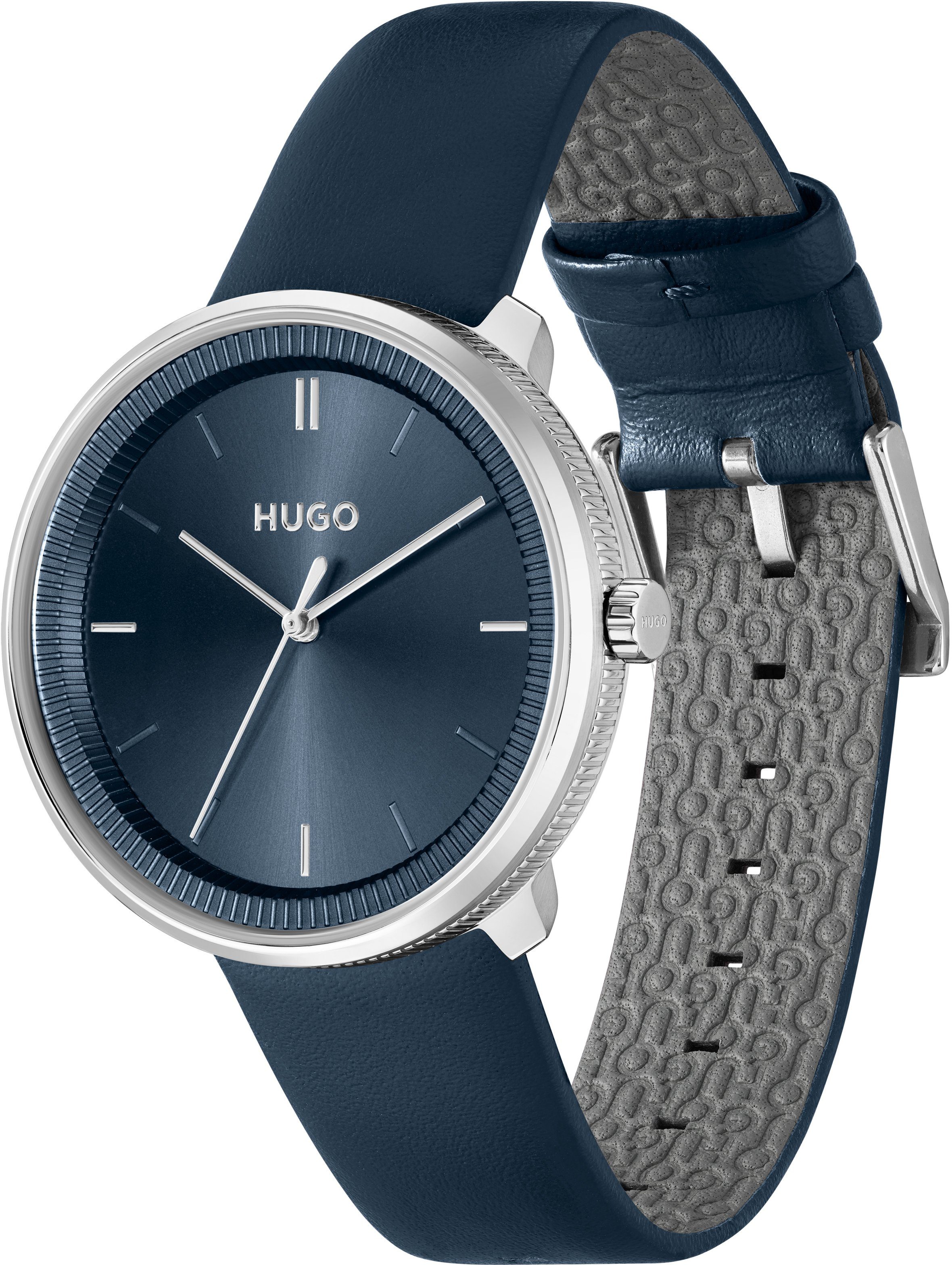 Uhr 2-tlg., Wechselband), mit Quarzuhr Geschenk ideal HUGO 1520025, #FLUID, auch (Set, als