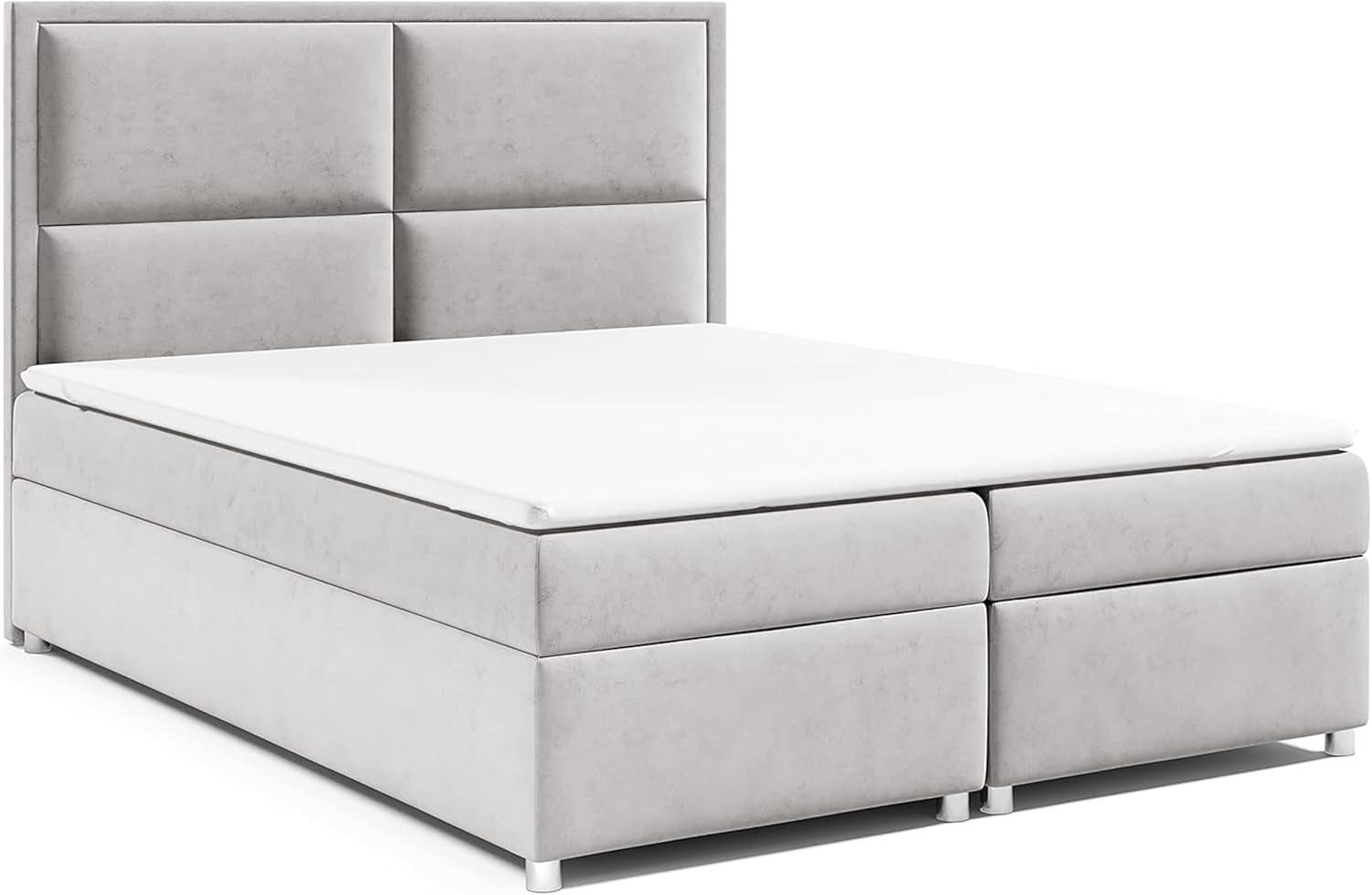 Best for Home Boxspringbett Trinity K-11 mit zwei Bettkasten und Komfort Topper H3 (Polsterbett Doppelbett Boxbett mit gepolstertes Kopfteil, versch. Größen, 140x200 160x200 180x200 200x200 cm), Handwerksqualität