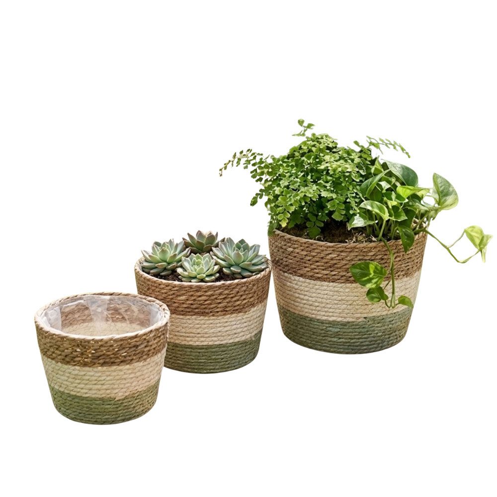 Home-trends24.de Übertopf Naturfarben Blumen Übertopf Planztopf Planzer in 3 Größen wählbar (1 St)