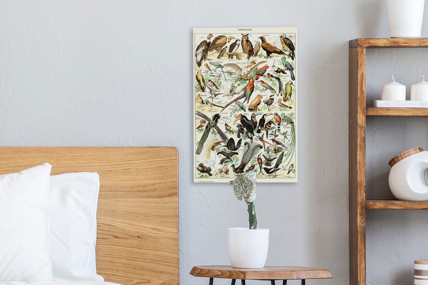 bespannt Gemälde, Natur, inkl. (1 - St), 20x30 fertig Leinwandbild OneMillionCanvasses® Vogel cm Tiere - Leinwandbild Zackenaufhänger,