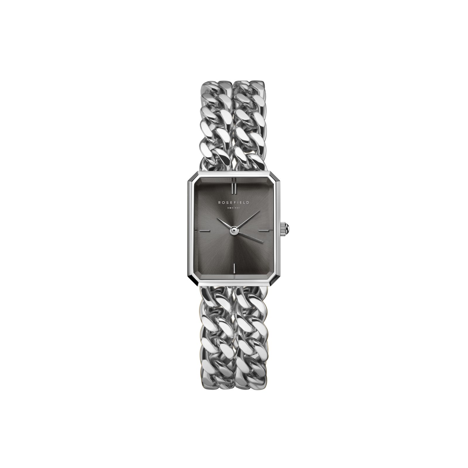 ROSEFIELD Quarzuhr ROSEFIELD Damenuhr Octagon XS 24mm Silberfarben